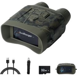 5K Night Vision Goggles for Adults | 60MP Photos | 10X Zoom | Lightweight 300g | 850nm IR | 300M Range | for Hunting, Wildlife Watching, Camping | The