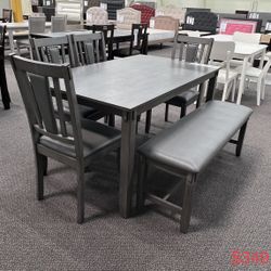 Dining Table Set With Bench 