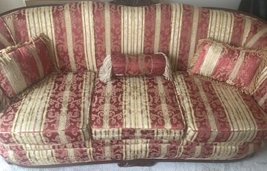 Red And Gold Couch