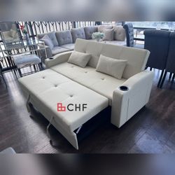 Convertible sleeper loveseat sofa // Limited Time Offer 