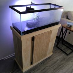 30gallon Fish Tank With Stand. Pinewood Stand.
