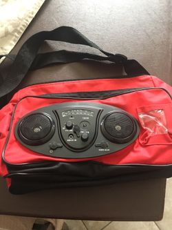 Travel cooler with radio