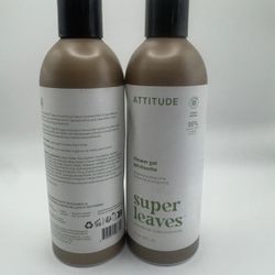 Attitude Super Leaves Shower Gel Bergamot & Yiang 16oz. 2 Pack