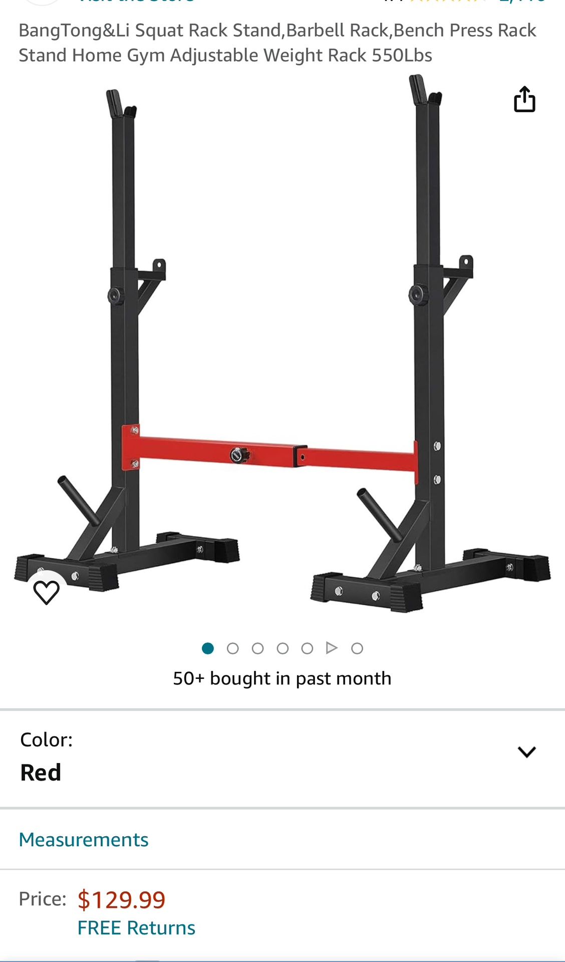 BangTong&Li Squat Rack Stand,Barbell Rack,Bench Press Rack Stand Home Gym Adjustable Weight Rack 550Lbs