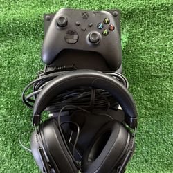 Xbox Series X With Cords Controller + Brand New Razer Headset