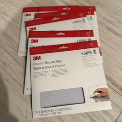 6 PACK 3M Precise Mouse Pad, Enhances the Precision of Optical Mice, 9" x 8"