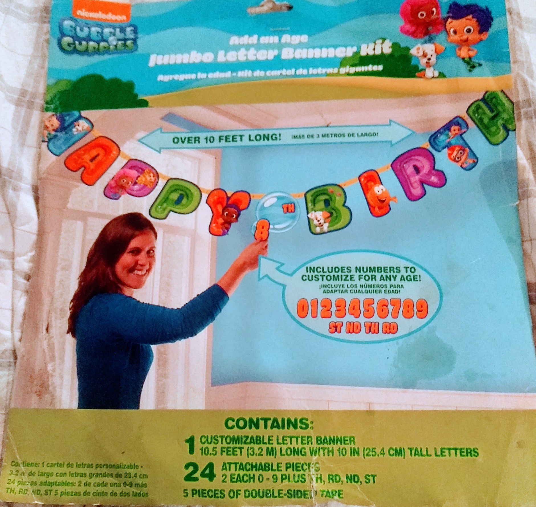 Bubble Guppies Add An Age Jumbo Letter Banner Kit