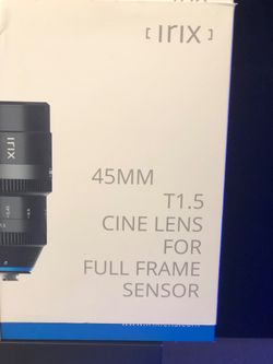 Irix 45mm T1.5 Cine lens Ultra HD 8K ready