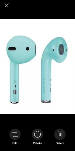 Giant Wireless Bluetooth Air Pod Shaped Speaker FM Radio AUX Microphone; Teal