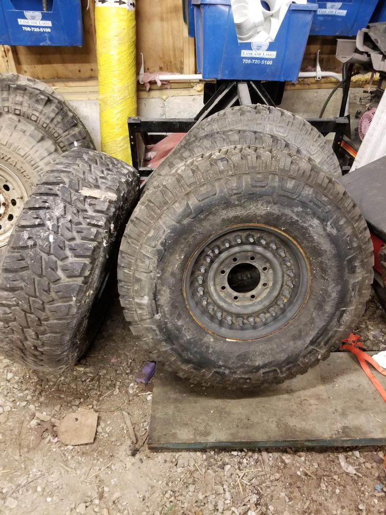 Military h1 hummer tires and rims 37x12.50x16.5