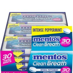 Mentos Clean Breath Hard Mints/12 Pack
