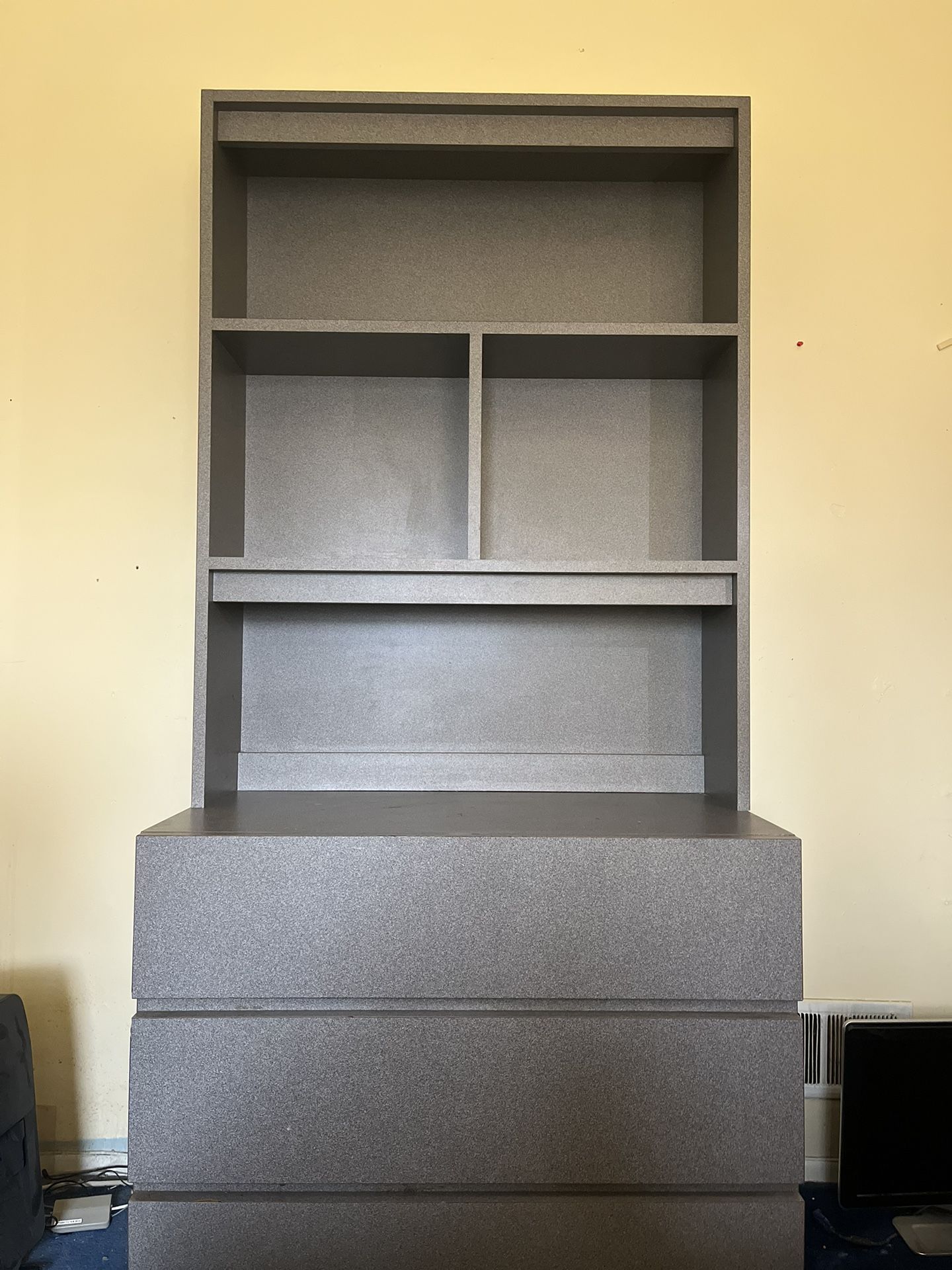 Dresser Bookshelf Combo Bedroom Television Mount