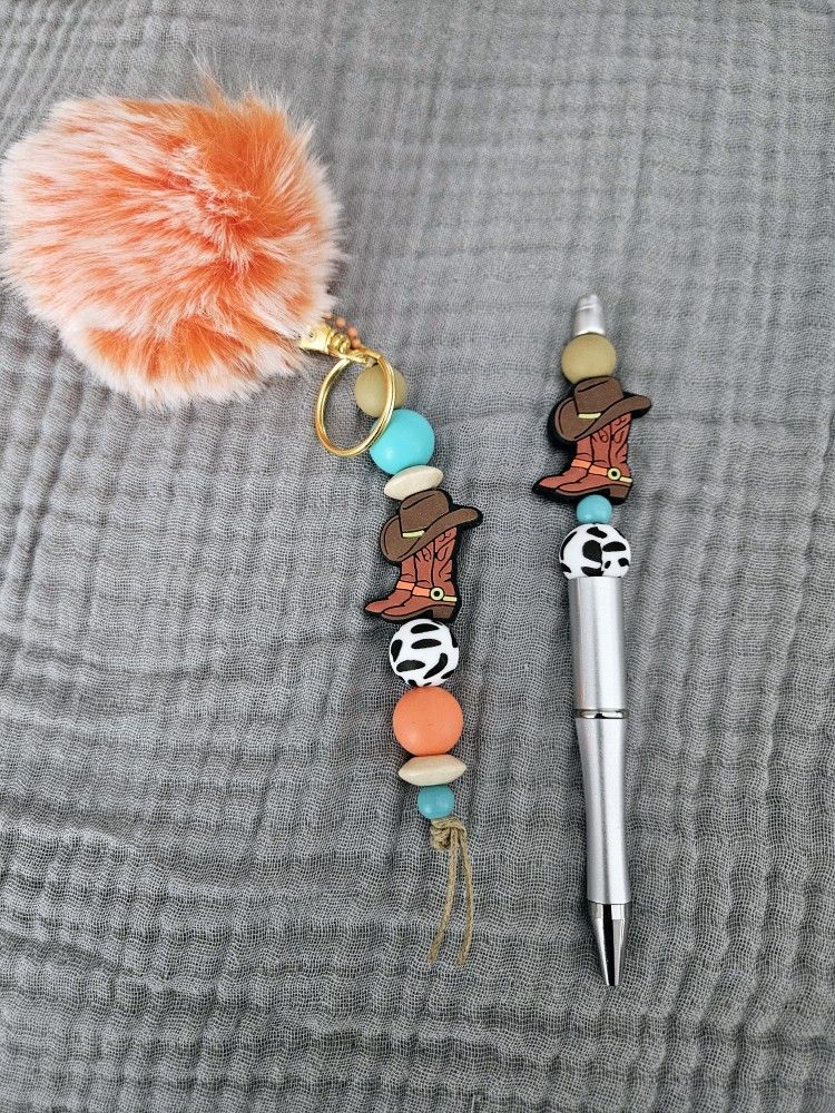 Cowboy Keychain and Pen Combo 