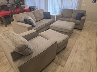 Ashley Furniture Altari Living Room Set | Sofa + Loveseat + Chair + 2 Ottomans