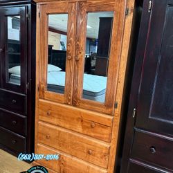 Tall Oak Wardrobe New Ropero Armoire Bonito Closet Real Wood 