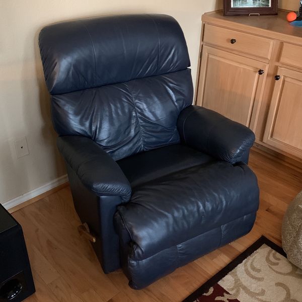 Lazy boy Navy Leather Recliner for Sale in DFW Airport, TX OfferUp