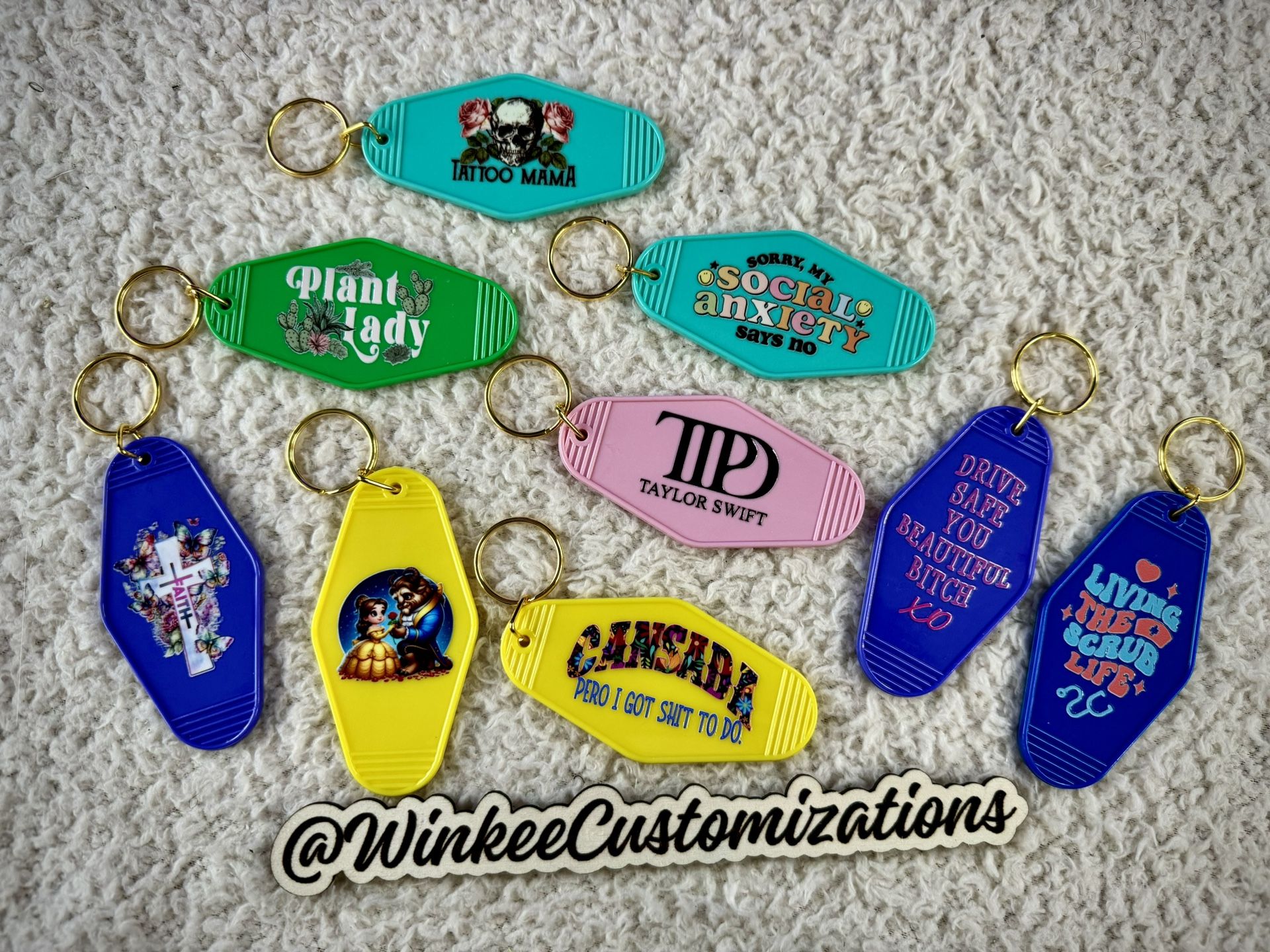 Hotel keychains