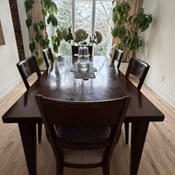***FOR SALE 6-8 pp Mahogany  Table With Extension Sleeve With Bonus Desk
