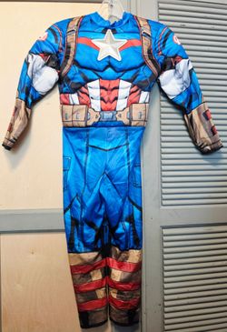 New Captain America costume and  used mask.  Size small