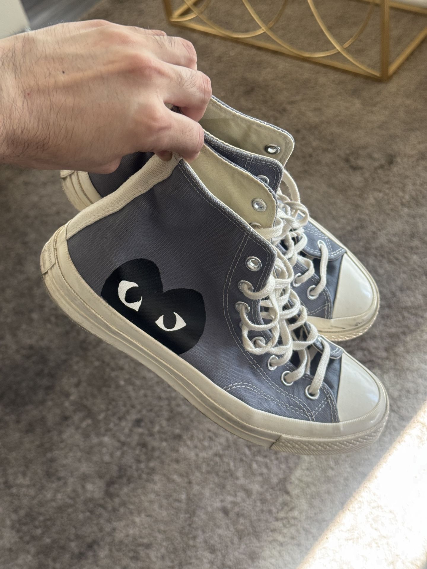 Converse x CDG PLAY High Top Sneakers - Size 9 (Fits like 10) - Mint New
