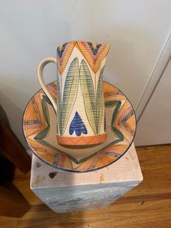 Studio Nova “Desert Flower” Pitcher & Serving Bowl Set – Portugal