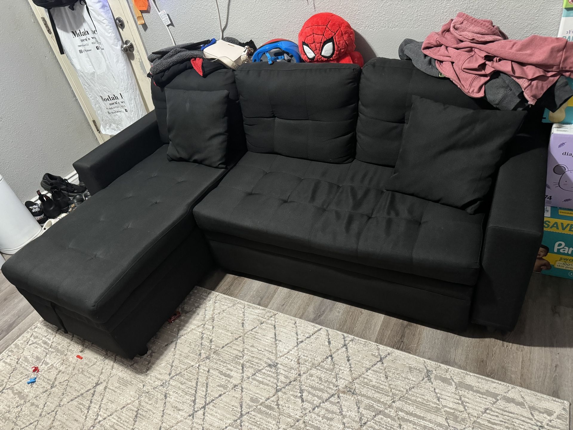 L Shaped Pull Out Couch With Storage Space 