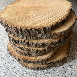 (8) 13 Inch Wood Slices Centerpieces 