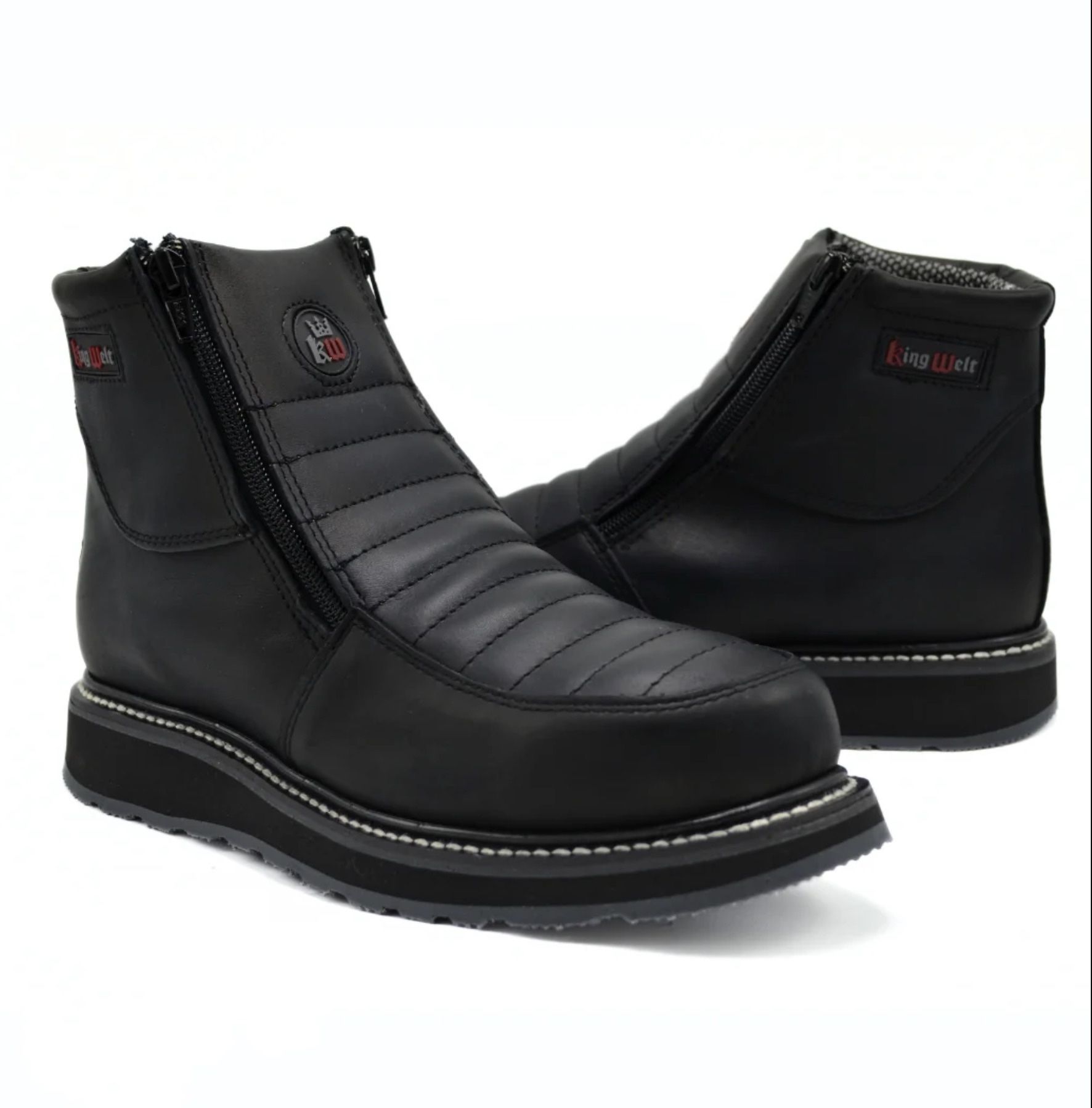 Men’s Work Boots (MOC TOE, Dual Zipper)