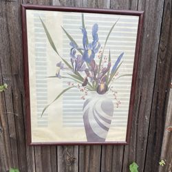 Watercolor print 1980s decor
