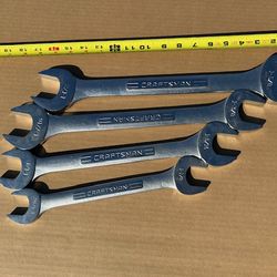 Craftsman four piece double open-end wrench set; 1 5/8” thru 1 1/16”
