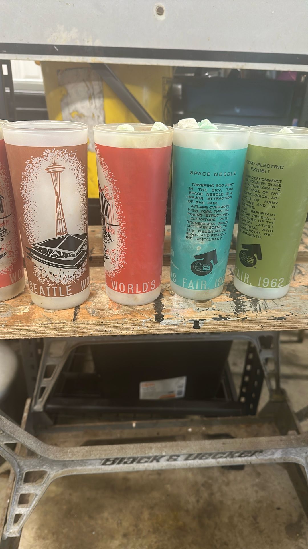 Set Of Seattle Worlds Fair Collector Cups 1962