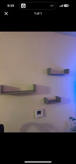 3 Painted Wood Shelves