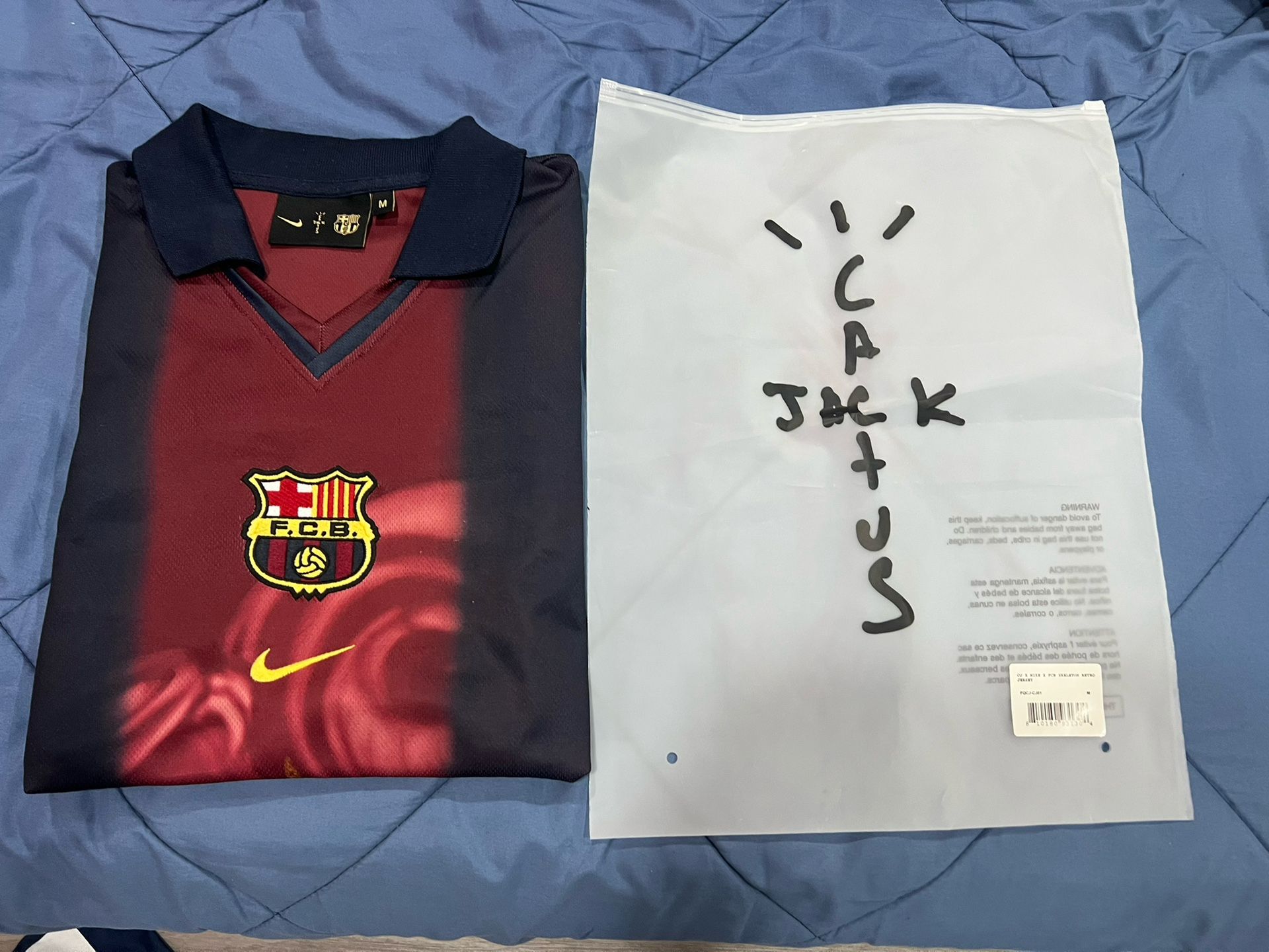 ORIGINAL Travis Scoot and Barcelona Retro Jersey Collab