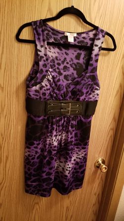 Purple animal print dress