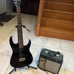 Ibanez Guitar W/ Fender Amp 