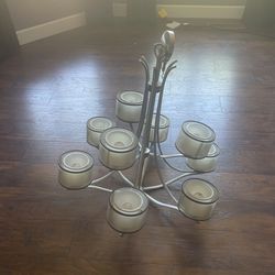 Maxim Orion 9 Light Chandelier, Satin Nickel