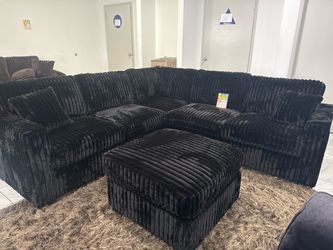 Oversized Corduroy Sectional - Delivery Available