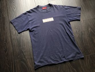 Supreme Burberry Box Logo Navy Blue Size M 1997