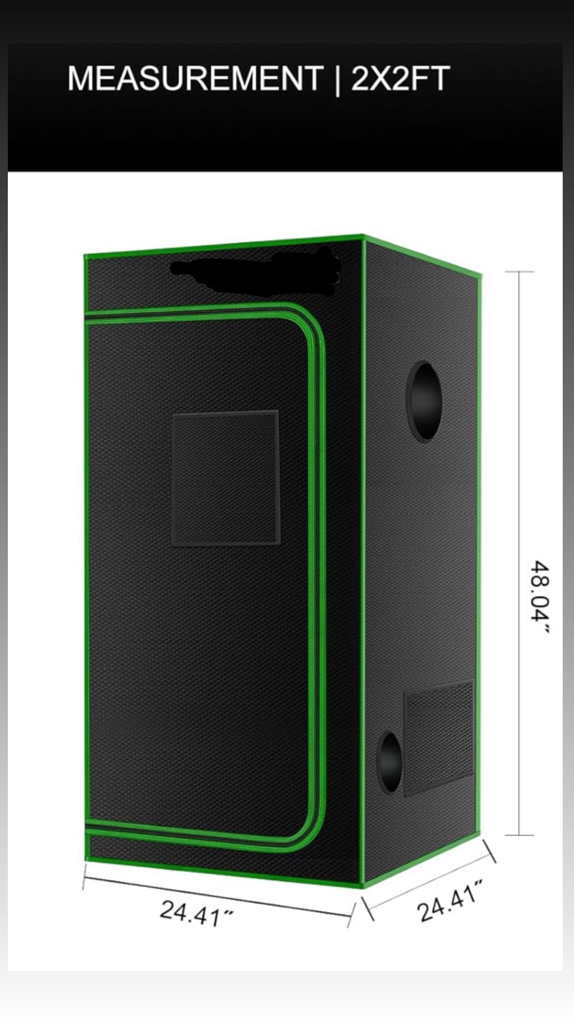 Grow Tent, 24"x24"x48'' 