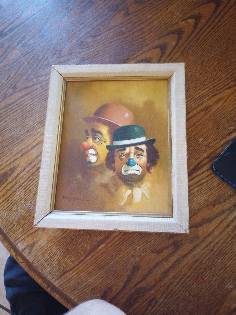 Hoppin Sad Clown Painting