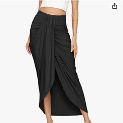 Wrap Maxi Skirt Asymmetrical 