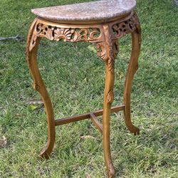 Marble Top Antique Console In Great Conditions 