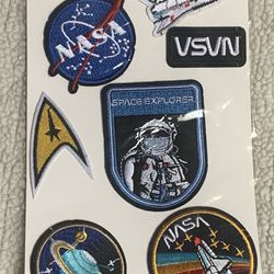 US Space & Rocket Center Embroidery Iron-on Badges For Kids Set