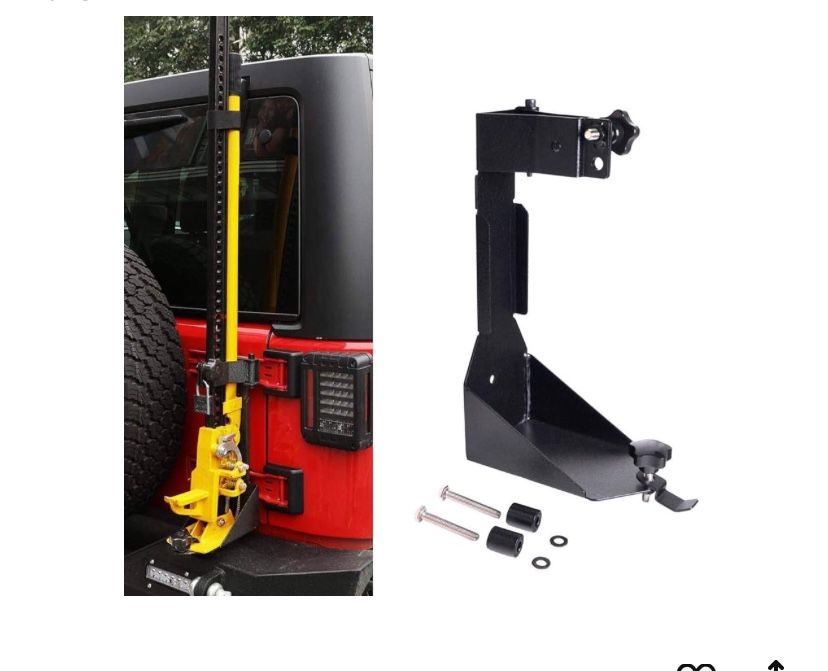 MOTLTECH High Lift Jack Mount Bracket fit for Jeep Wrangler JK 2007-2018