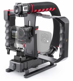 NEW Smartphone Video Rig Camera Stabilizer One Size Black Red