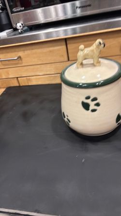 PUG Cookie Jar  Measures. 9 inches by. 21 inches