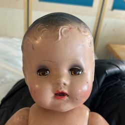 Antique Doll Glass Eye Open Shut