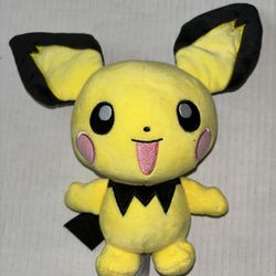 Pokemon Happy Pichu Plush 9”