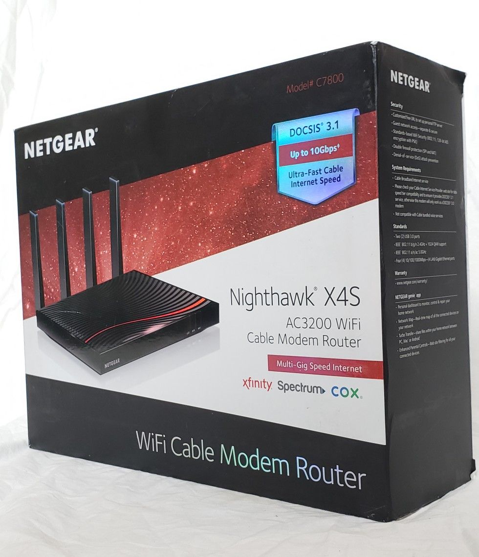 NETGEAR NightHawk X4S AC3200 WIFI cable Modem