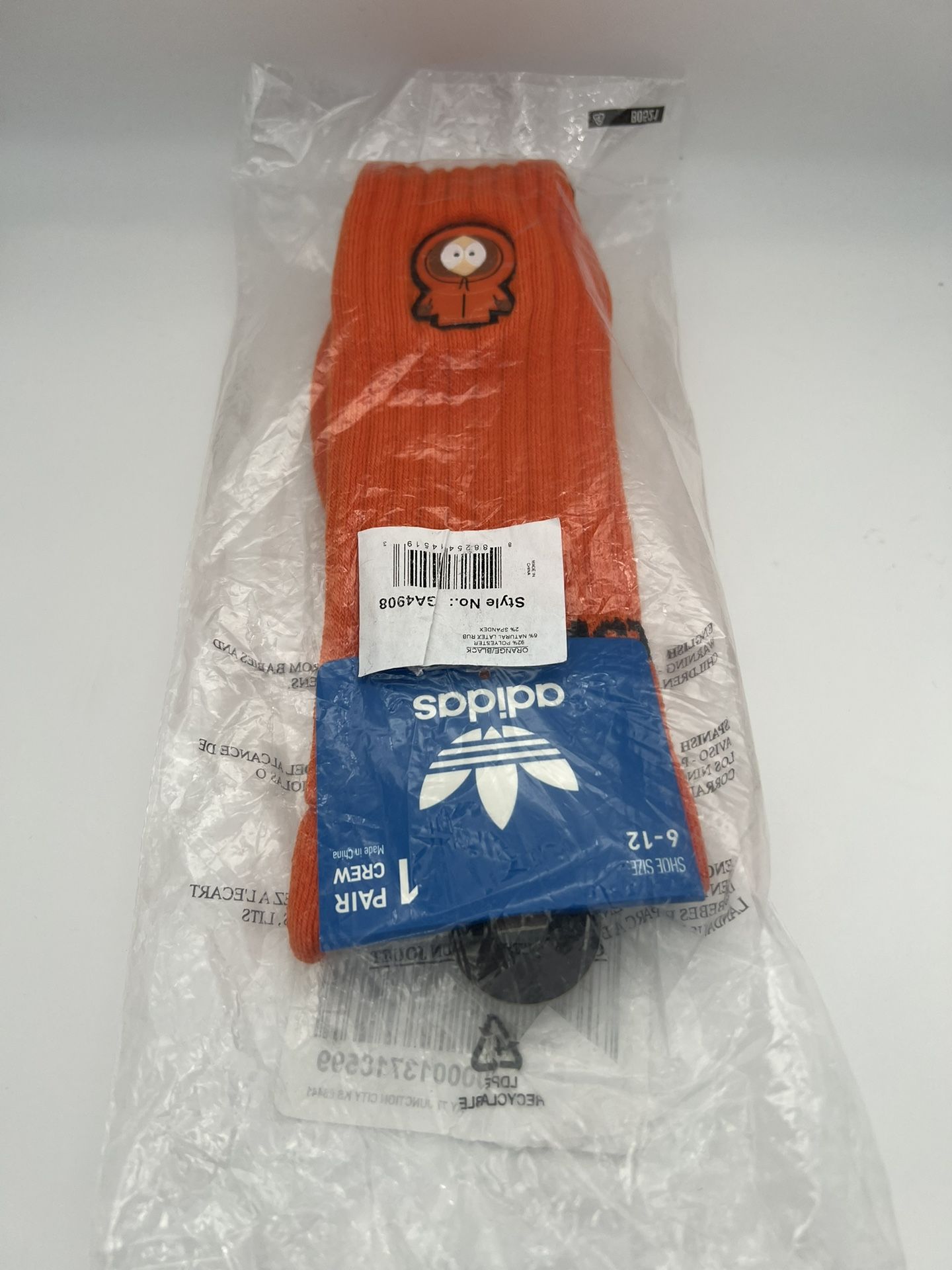 New Adidas South Park Kenny Socks Orange 